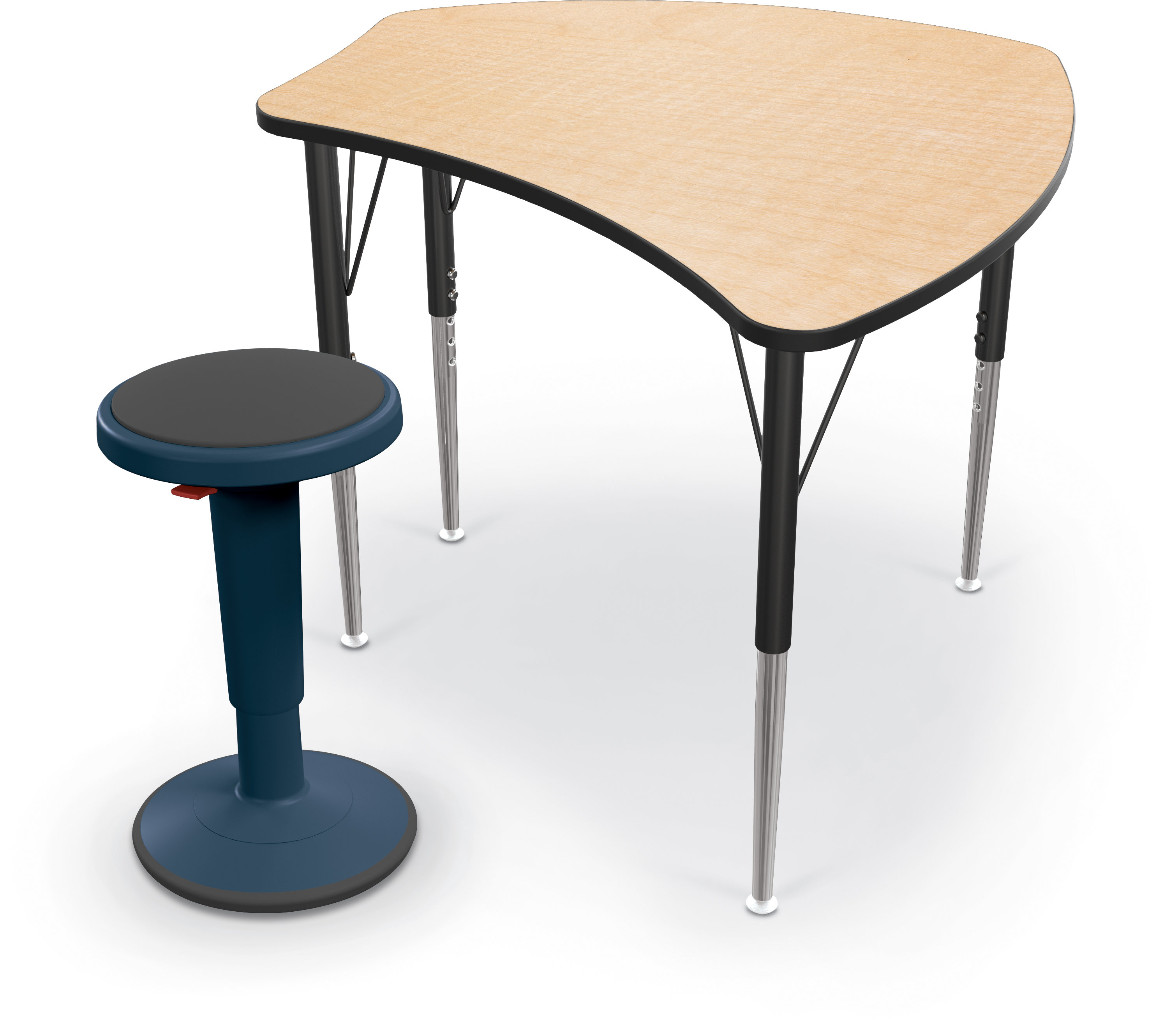 Mooreco Plastic 22 29 Adjustable Height Single Desk Chair Set Wayfair