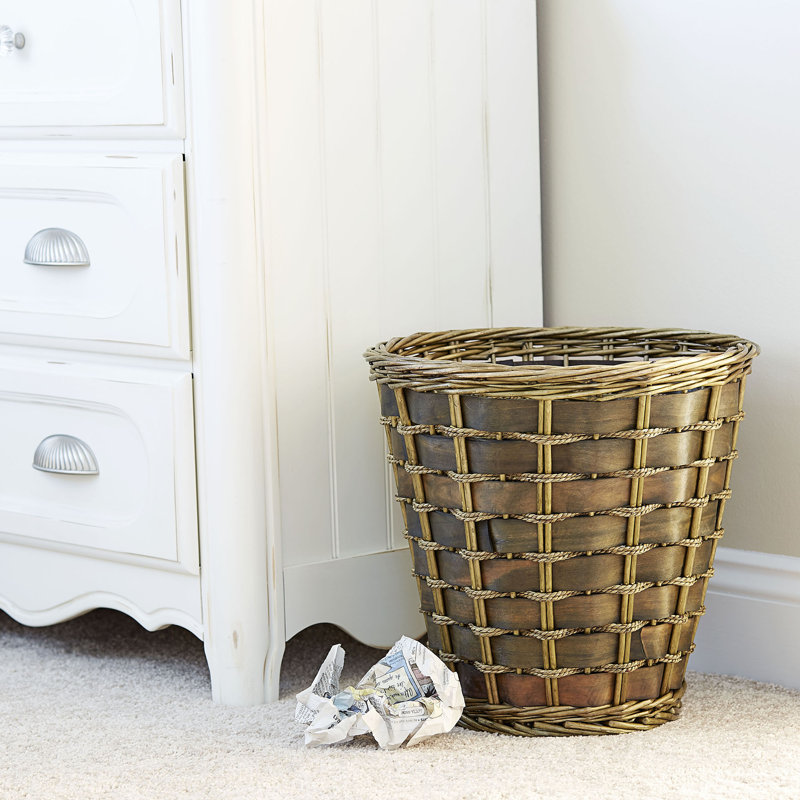 Household Essentials Decorative Rattan 1 5 Gallon Waste Basket Reviews Wayfair ··· toilet bedroom living room household large square trash can with lid trash can. wayfair