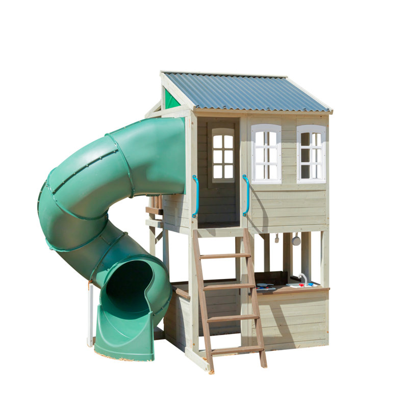 Kidkraft Cozy Escape 7 25 X 10 6 Playhouse Reviews Wayfair