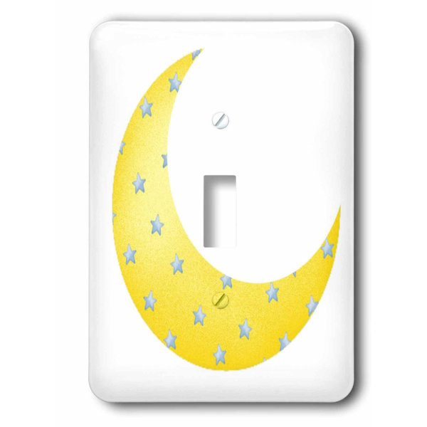 Vintage effect moonlight light Sun moon back black Light Switch Plate Cover