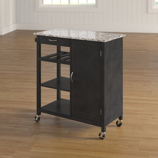 Go to store & view more images Auden Kitchen Cart with Faux Marble Top by Red Barrel Studio