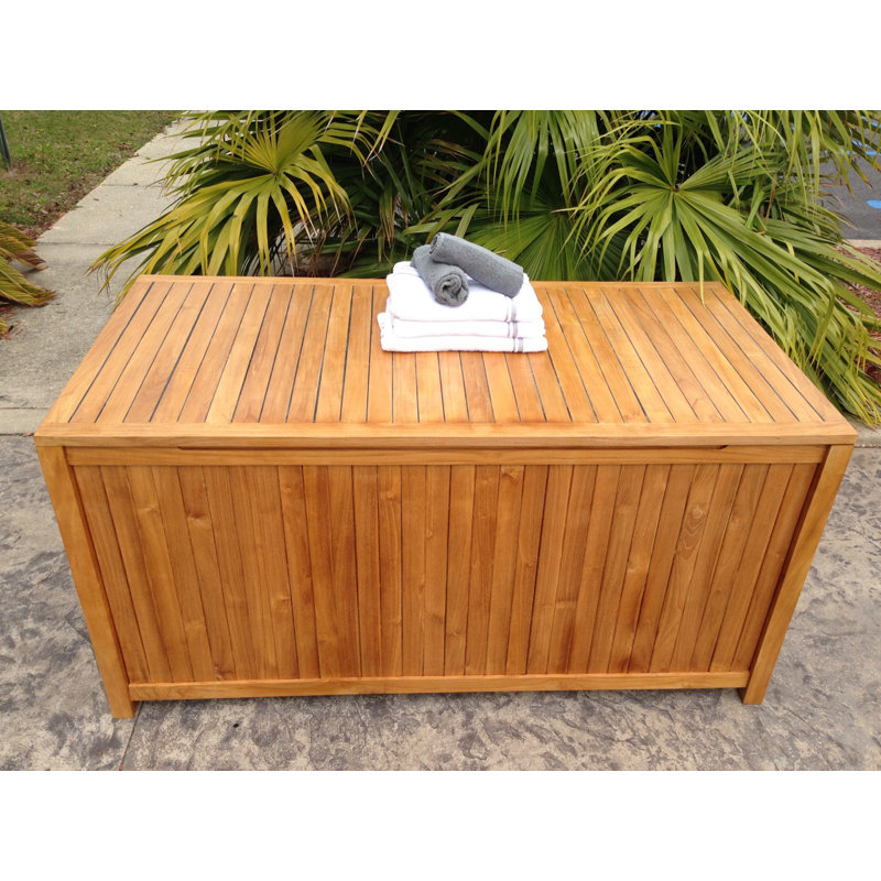 Chicteak Santa Barbara Teak Deck Box Wayfair