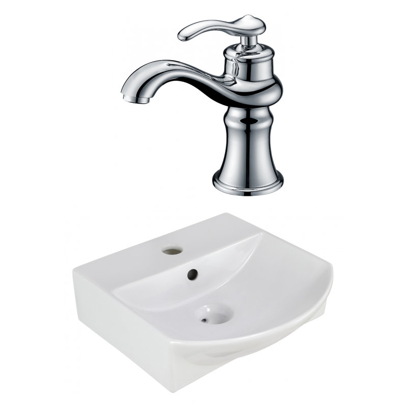 Avanities Ceramic U Shaped Vessel Bathroom Sink With Overflow And Faucet Wayfair