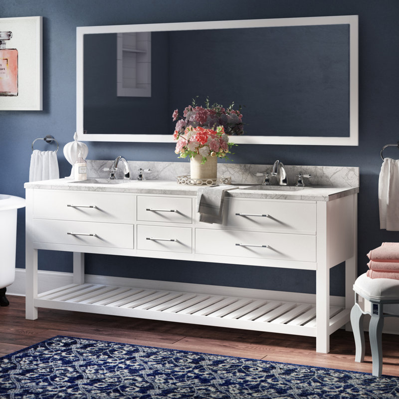Willa Arlo Interiors Rishaan 73" Double Bathroom Vanity ...