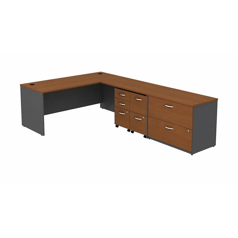 Bush Business Furniture Series C L Shape Executive Desk With