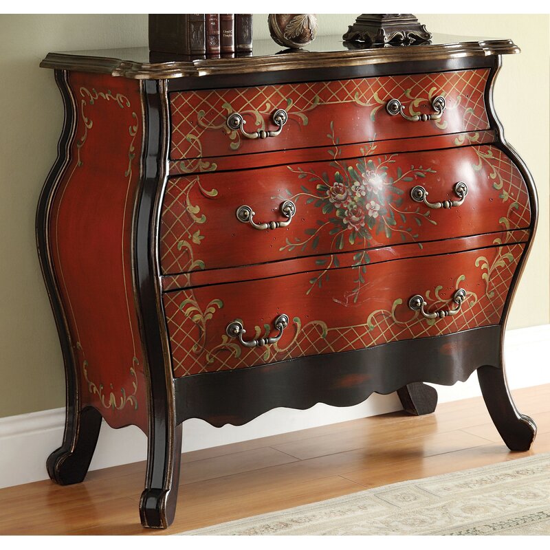 Astoria Grand Ortis Bombay 3 Drawer Accent Chest | Wayfair