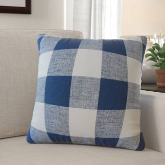 August Grove Jacobsen Plaid Down Filled 100 Cotton Throw Pillow Wayfair
