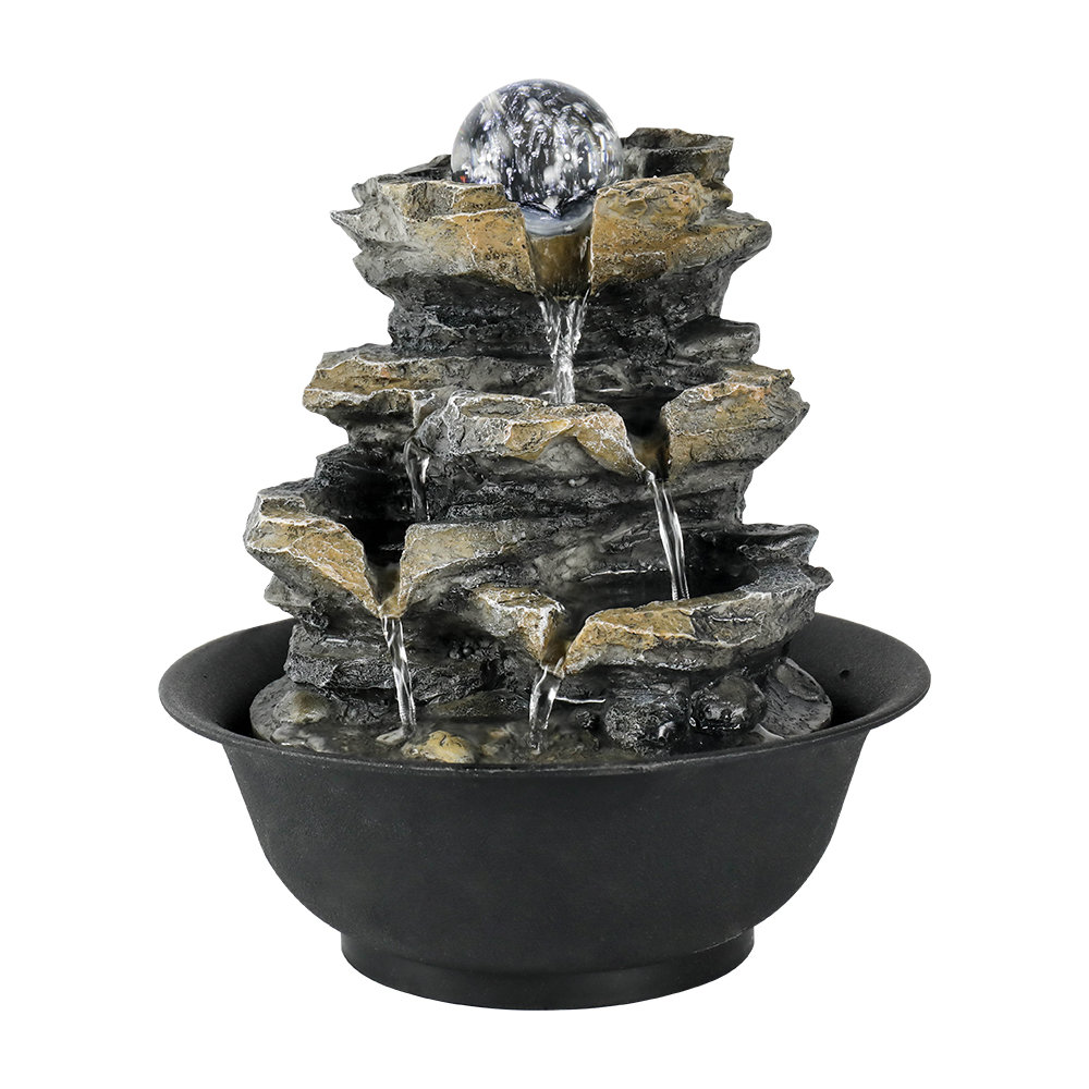 Millwood Pines Abderahmane Resin Fountain with Light | Wayfair