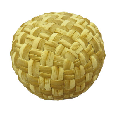 Frampton Cotterell 19.7" Velvet Round Pouf Ottoman Rosdorf Park Fabric: Mustard