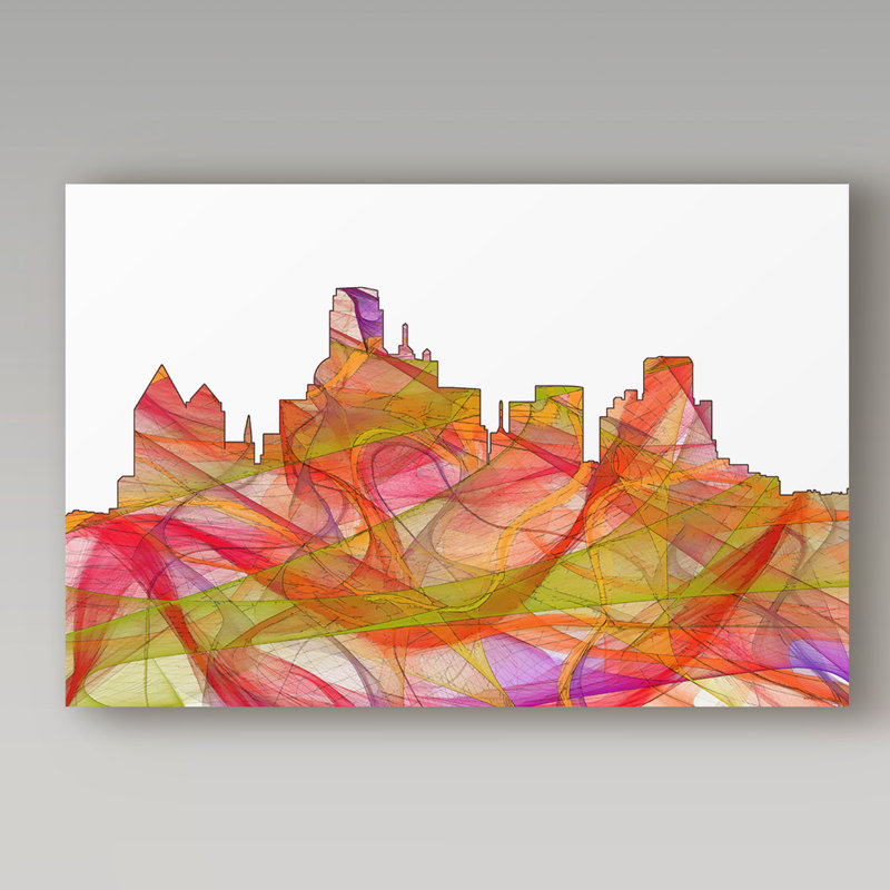 Trademark Art Dallas Texas Skyline Graphic Art Print On Wrapped