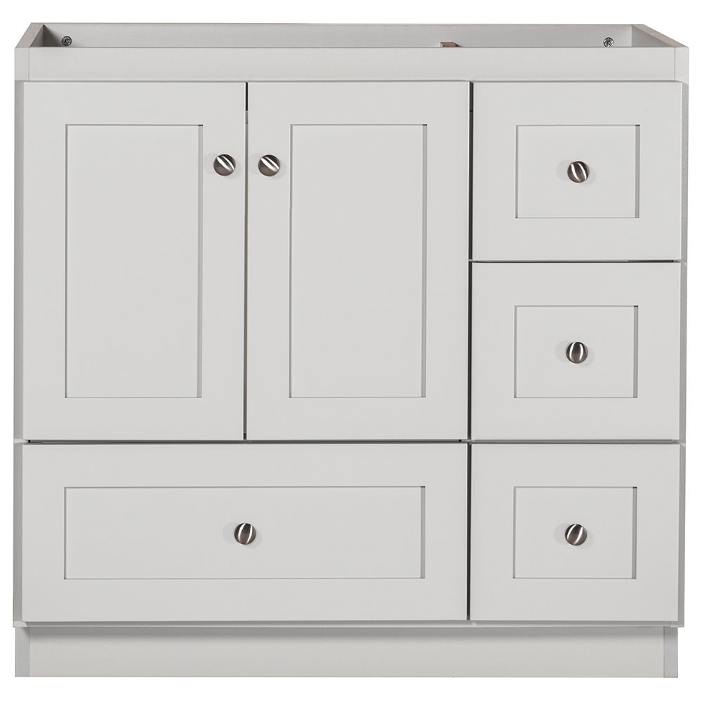 Highland Dunes Cheever Right Side Drawer Shaker 36 Single Bathroom Vanity Base Only Wayfair