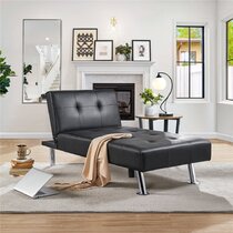 black chaise lounge chair indoor