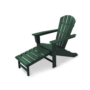Go to store & view more images Palm Coast Plastic Adirondack Chair with Ottoman by POLYWOOD?
