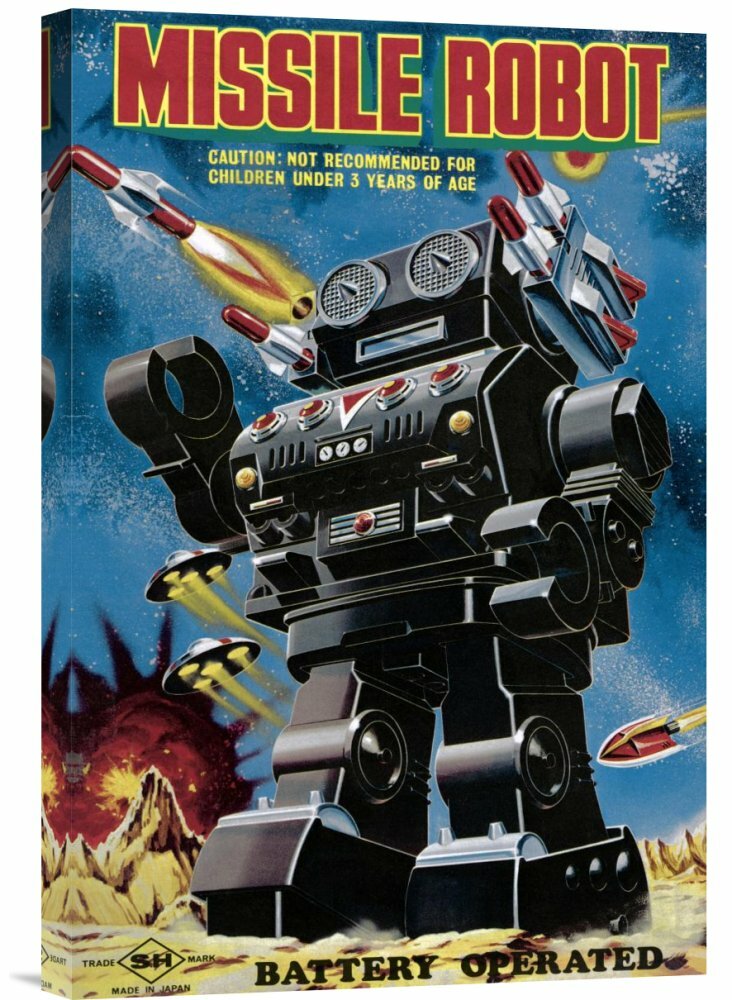 Missile Robot by Retrobot - Unframed Advertisements on Canvas