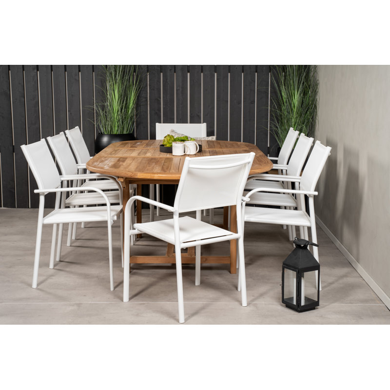 Dakota Fields Baek 8 Seater Dining Set Wayfair Co Uk