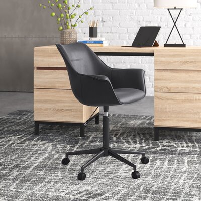 Banski Faux Leather Office Chair with Metal Base