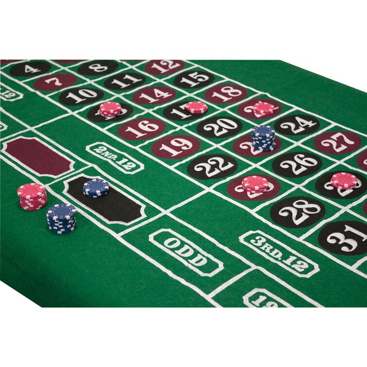 2-Sided 36" x 72" Craps & Casino Roulette Gaming Table Felt Layout Mat 