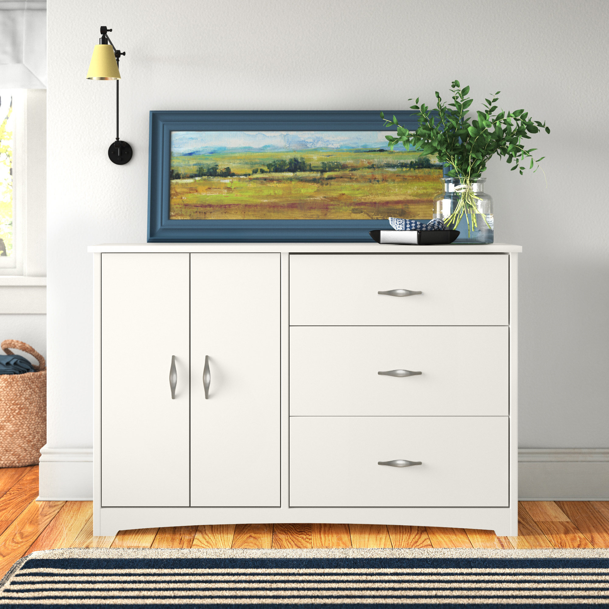 Andover Mills Ryker 3 Drawer 45 W Combo Dresser Reviews Wayfair