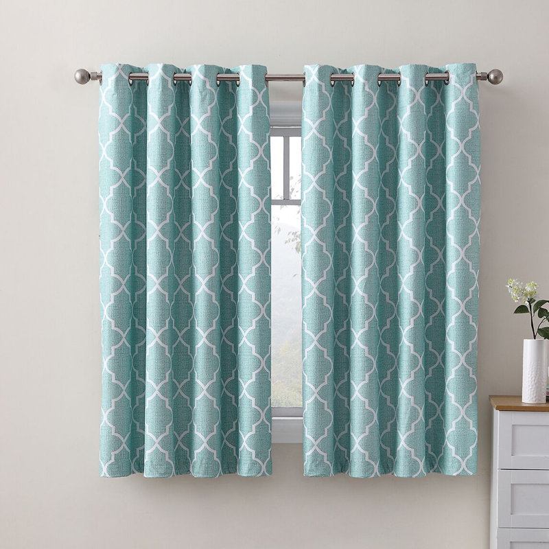 House Of Hampton Puma Geometric Blackout Thermal Grommet Curtain