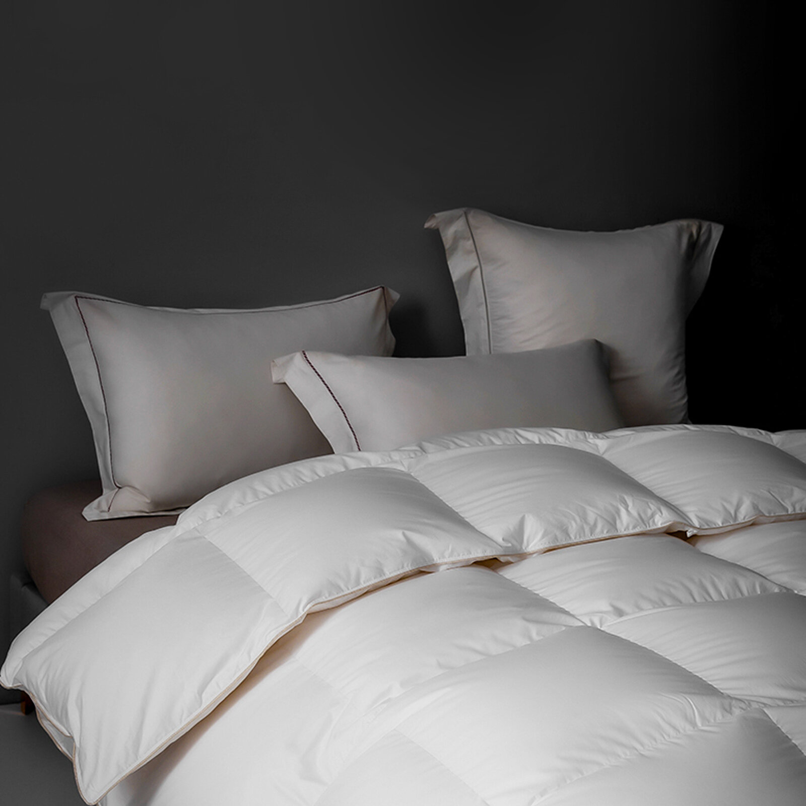 2 Packs Premium 75% White Duck Down Bed Pillows 600 Fill Power OEKO RDS US 