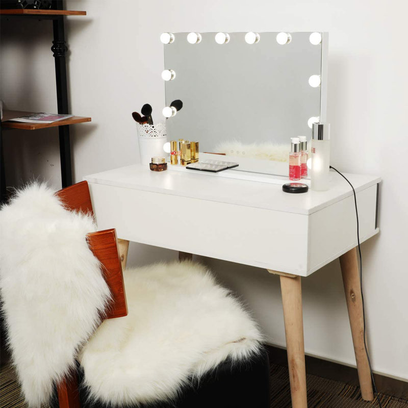 Gerlad Beveled Frameless Lighted Vanity Mirror