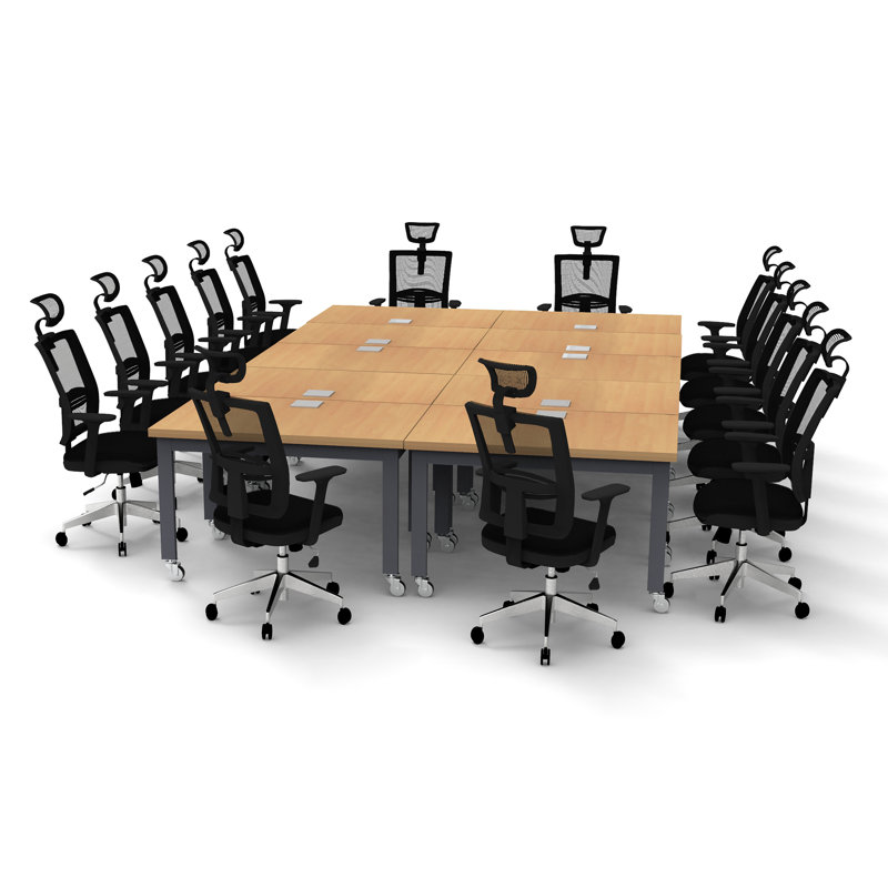Inbox Zero Team Work Rectangular Conference Table And Chair Set Wayfair