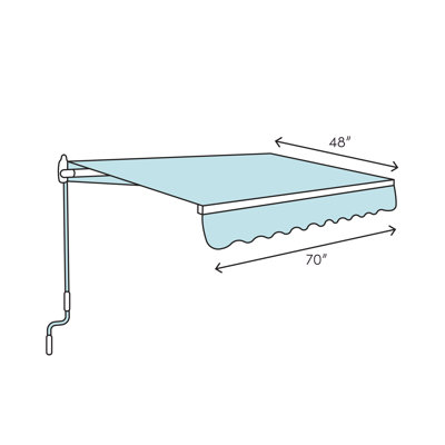 Palram - Canopia Lily Polycarbonate Clear Stationary Dome Door and Window Awning