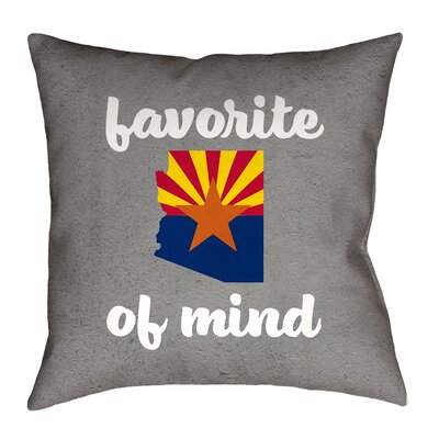 Arizona State of Mind in , Throw Pillow East Urban Home Size: 20