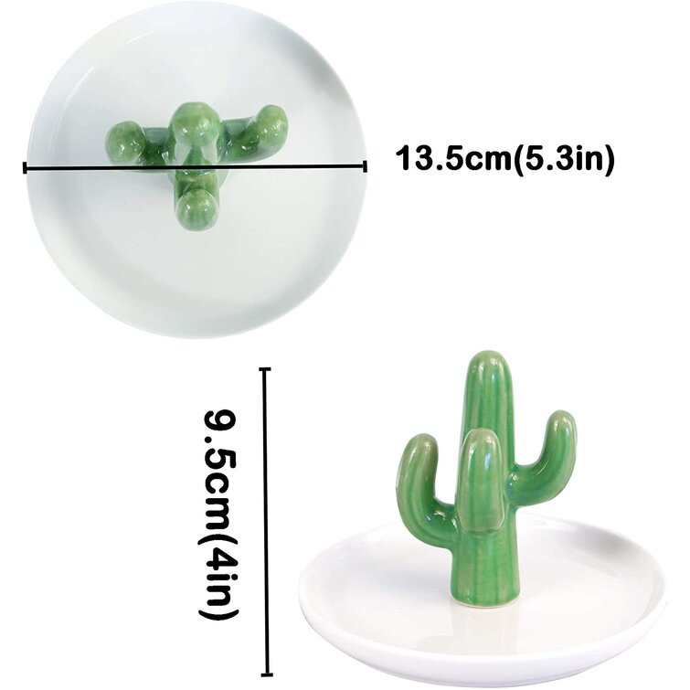 Details about   Stand Ceramic Storage Trays Bracelet Nordic Jewelry Display Cactus Ring Holder