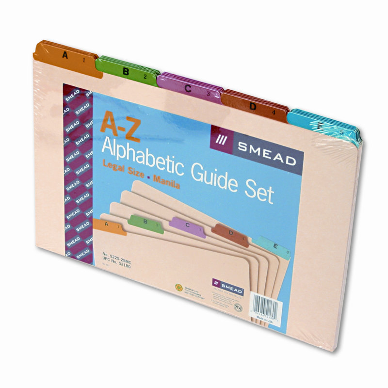 Smead Alpha Recycled Top Tab Guides 25 Set Reviews Wayfair