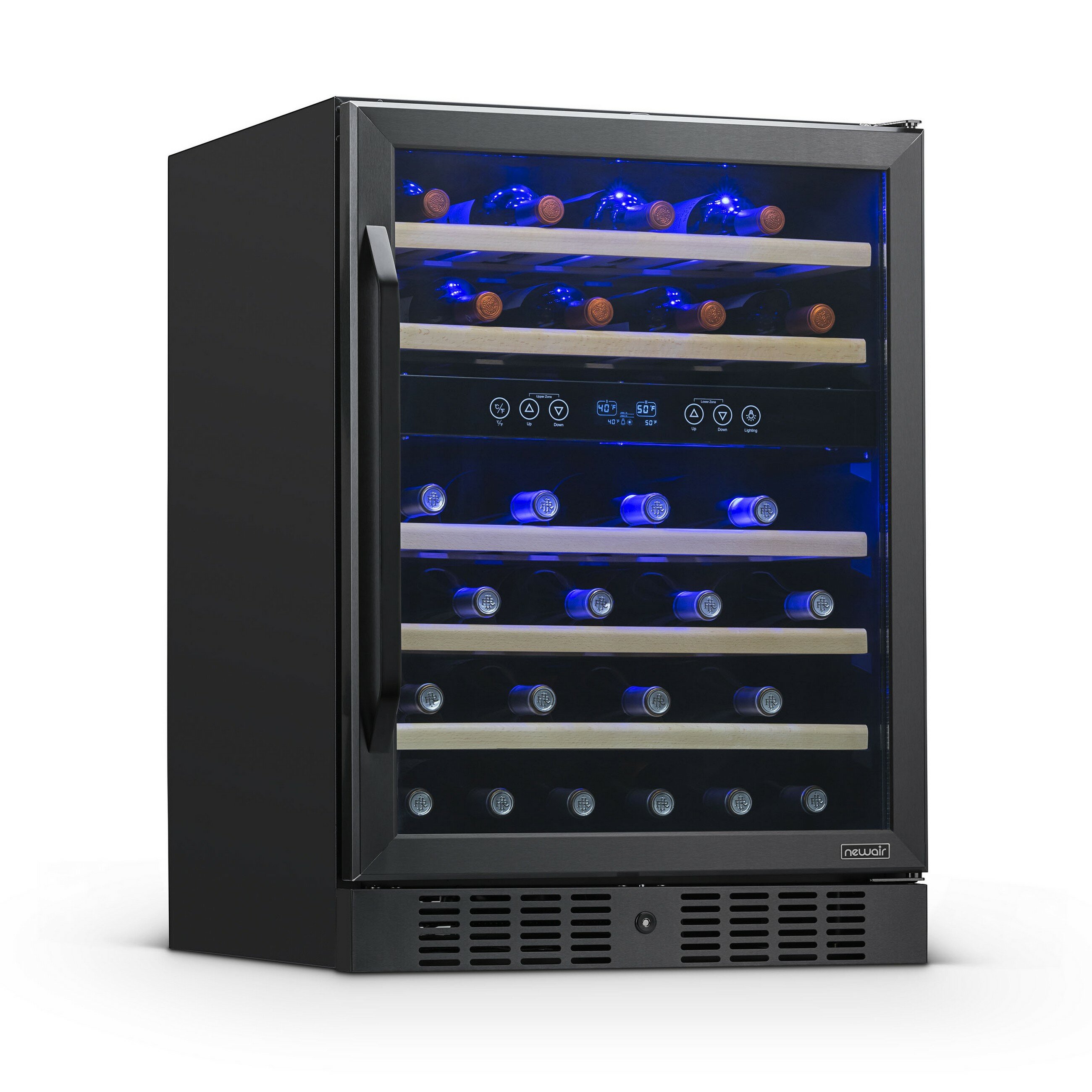 Newair 46 Bottle Dual Zone Freestanding Built In Wine