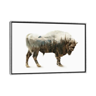 'Bison' by Riza Peker - Graphic Art Print East Urban Home Size: 32