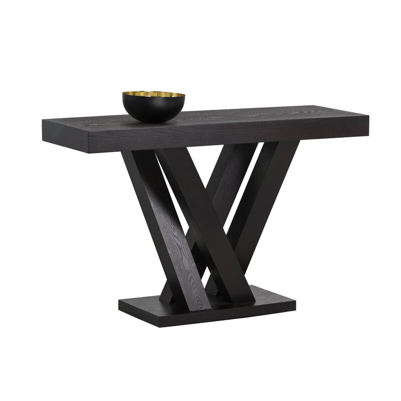dark wood console table