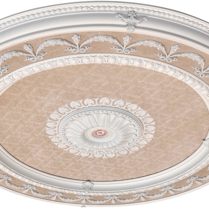 Art Frame Direct Blanco Wreath Round Chandelier Ceiling Medallion