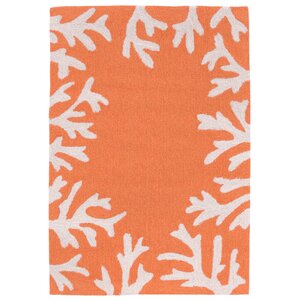 Claycomb Hand-Tufted Orange Indoor/Outdoor Area Rug