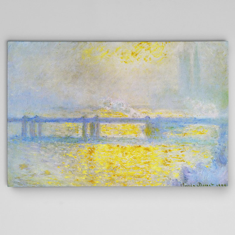 Charing Cross Bridge By Claude Monet Print Of Painting On Wrapped Canvas