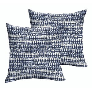 Demers Square Graphic Indoor/Outdoor Throw Pillow (Set of 2)