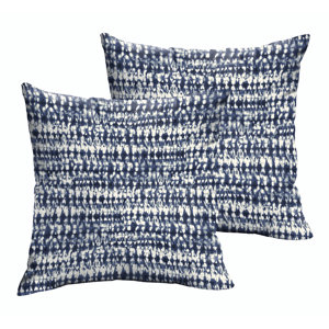 Demers Square Graphic Indoor/Outdoor Throw Pillow (Set of 2)