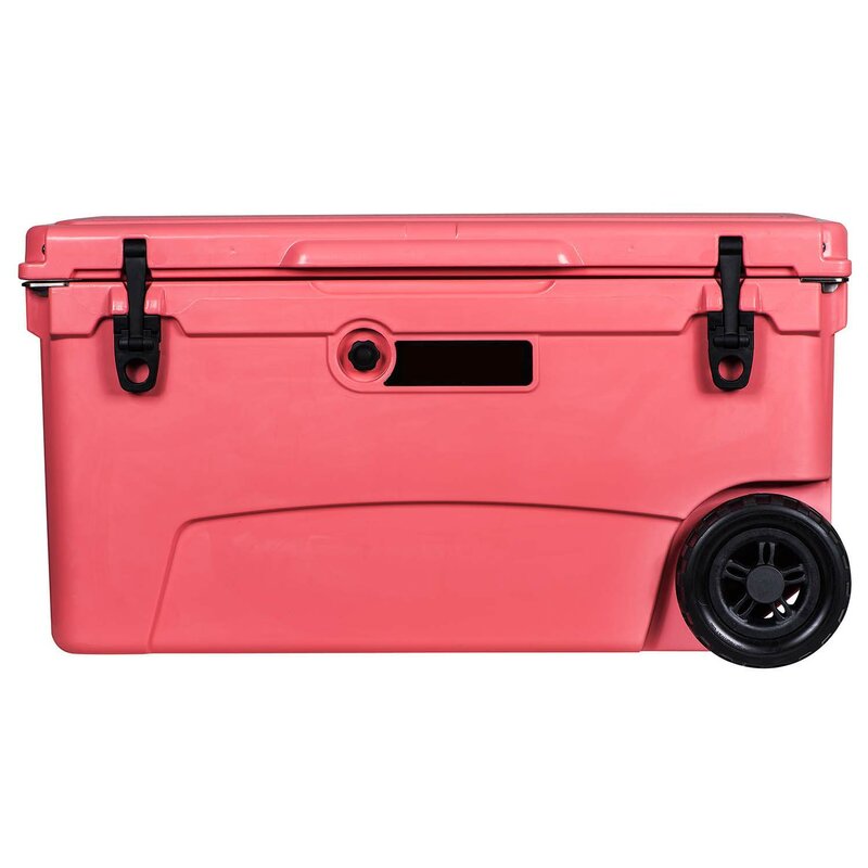 pink cooler with wheels