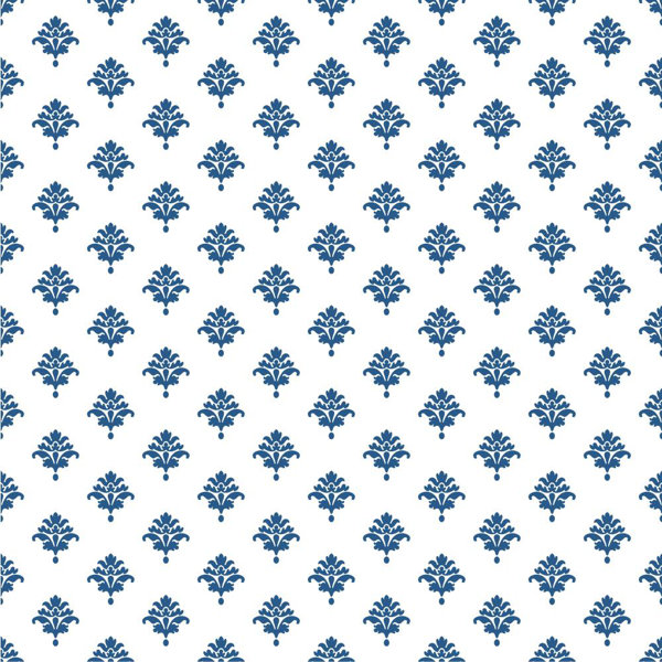 York Wallcoverings Waverly Cottage 33 L X 20 5 W Wallpaper Roll Perigold Roommates tick mark blue and white peel and stick wallpaper. perigold