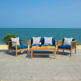 Evenson 4 Piece Sofa Seating Group With Cushions Reviews Allmodern