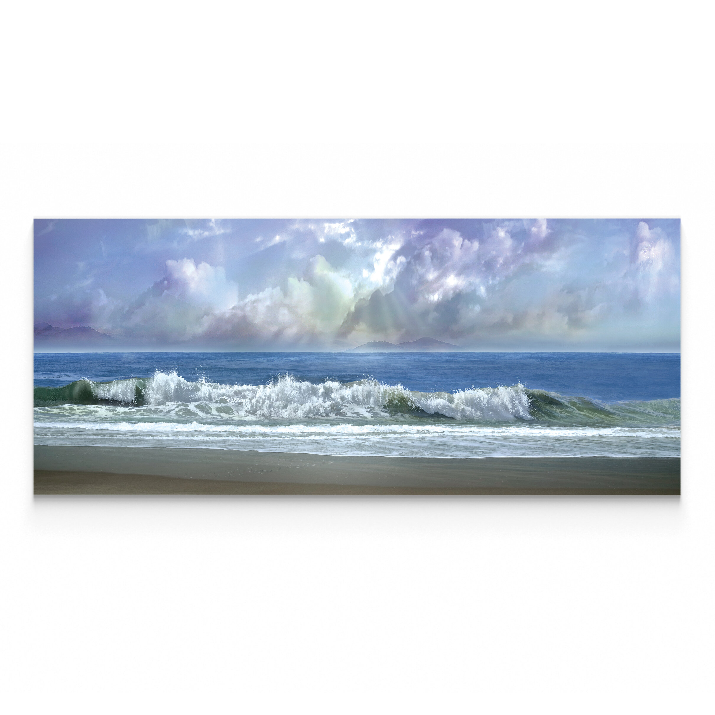 Beach sea life waves peer  canvas wall home Decor quality Picture choose size