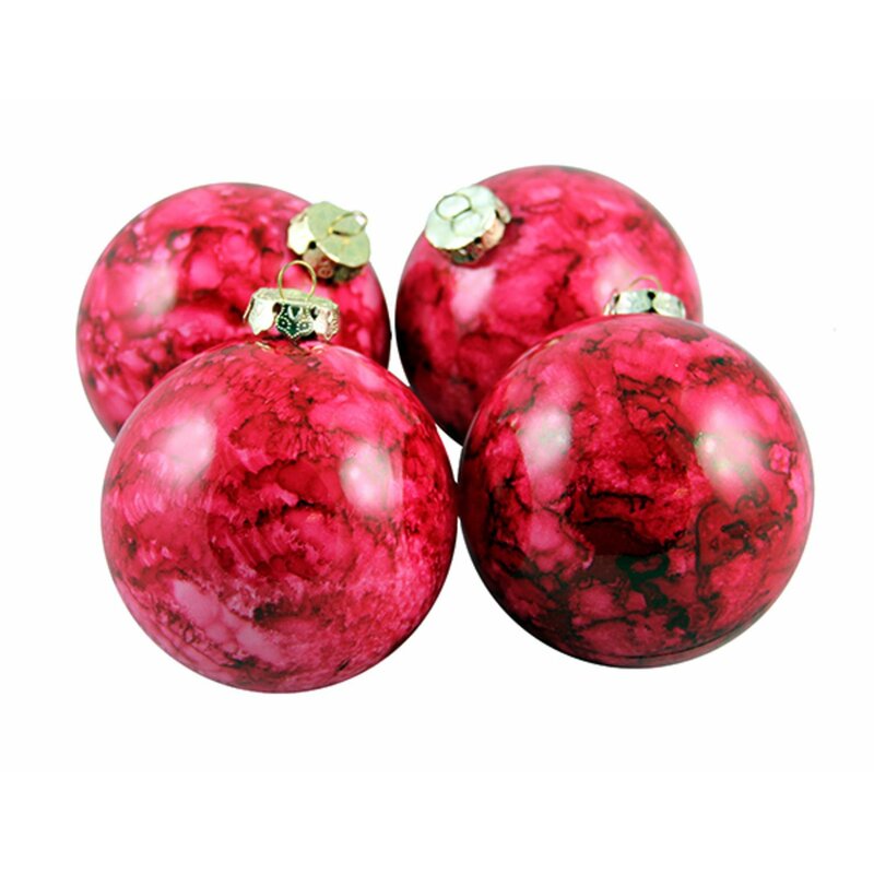 Marbled Shatterproof Christmas Ball Ornament
