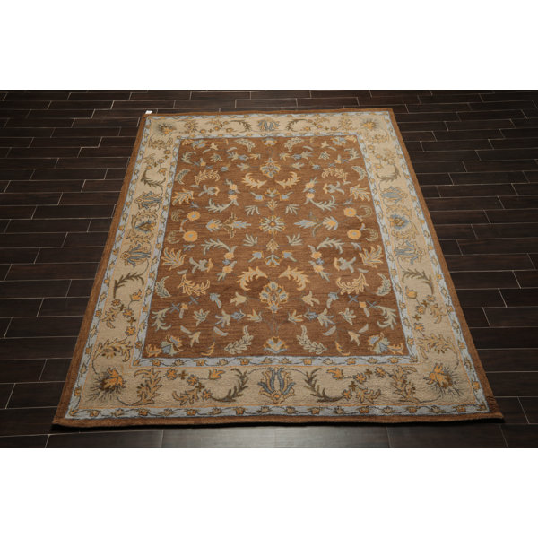 Darby Home Co Smithey Oriental Handmade Tufted Wool Brown Area Rug Wayfair