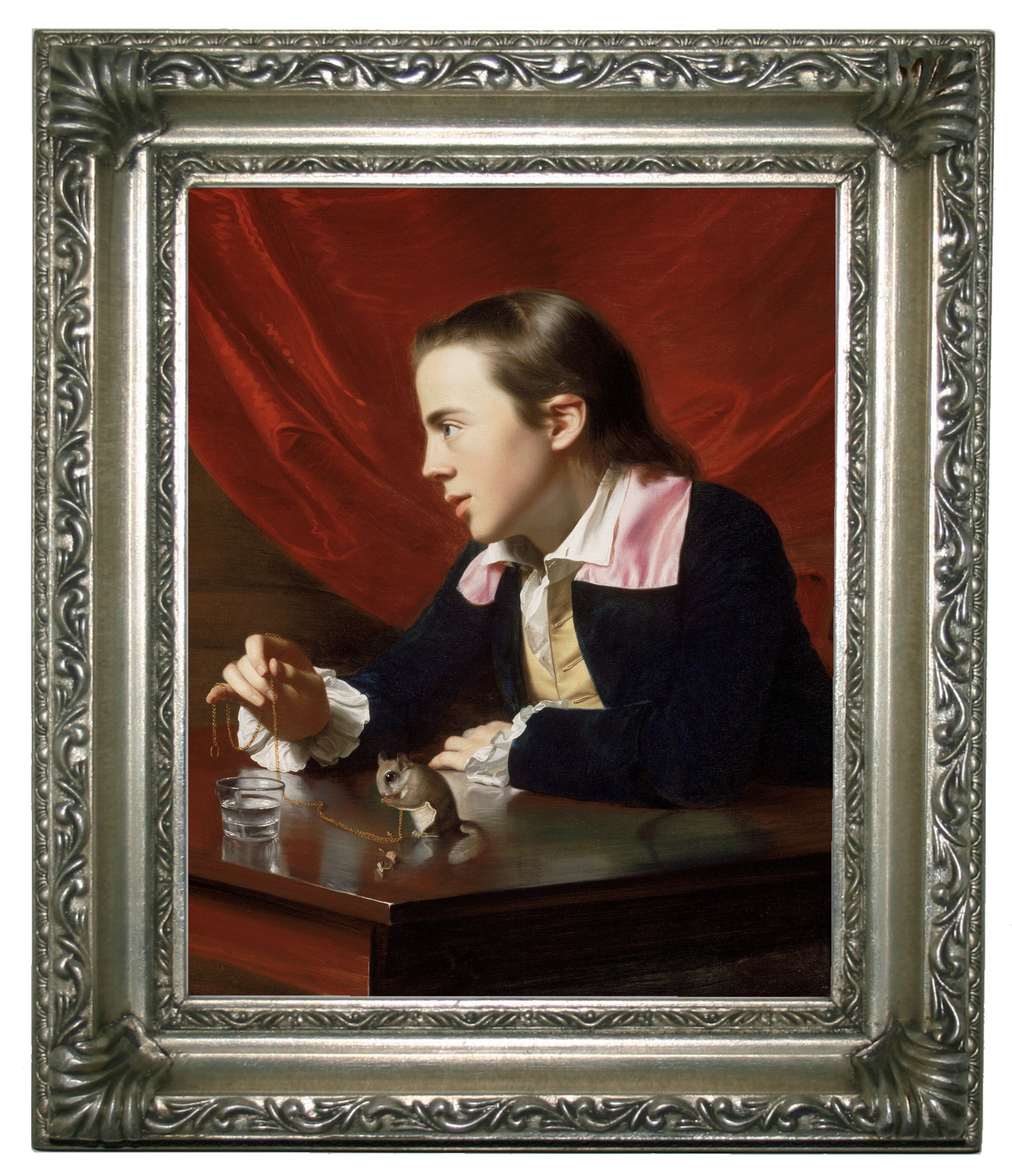 BOY WITH SQUIRREL 1765 AMERICAN PAINTING BY JOHN SINGLETON COPLEY REPRO 