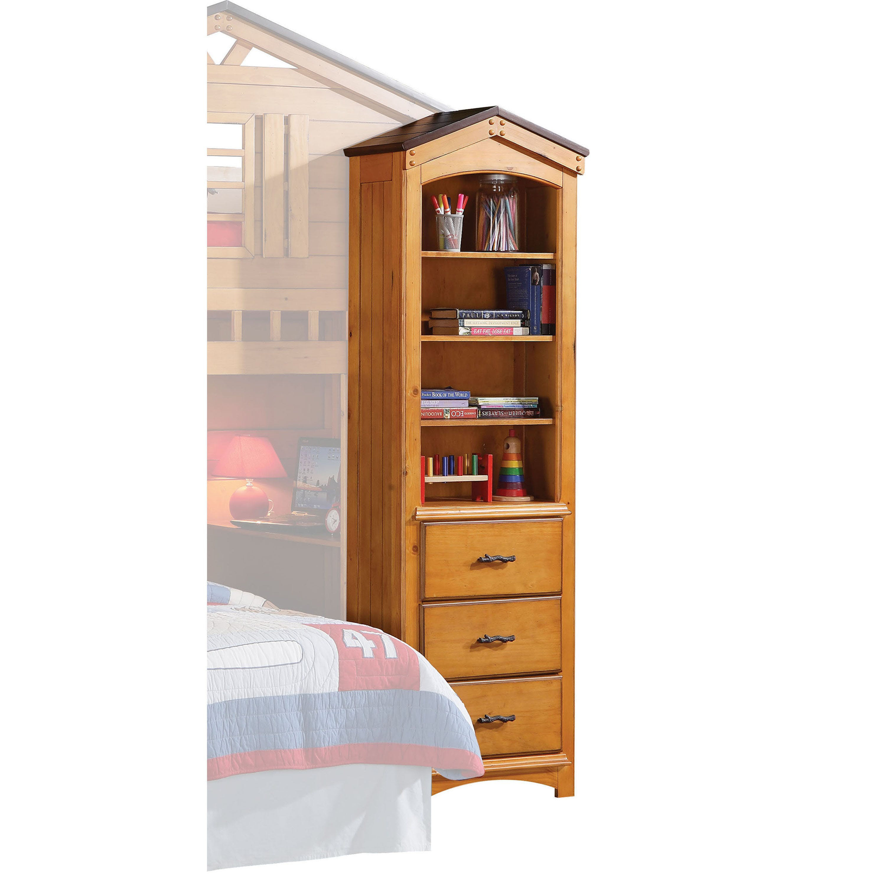 Harriet Bee Seddon Cottage Style Wooden Corner Unit Bookcase