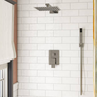 Aquamoon Milan Diverter Dual Function Volume Control Shower Faucet With Rough In Valve And Trim Reviews Wayfair