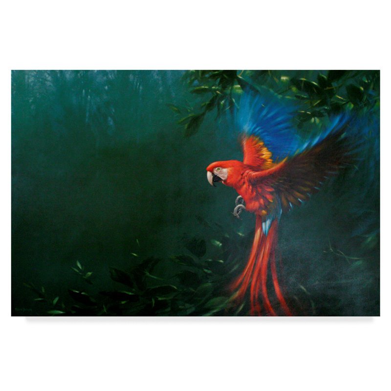World Menagerie Scarlet Macaw 2 Acrylic Painting Print On