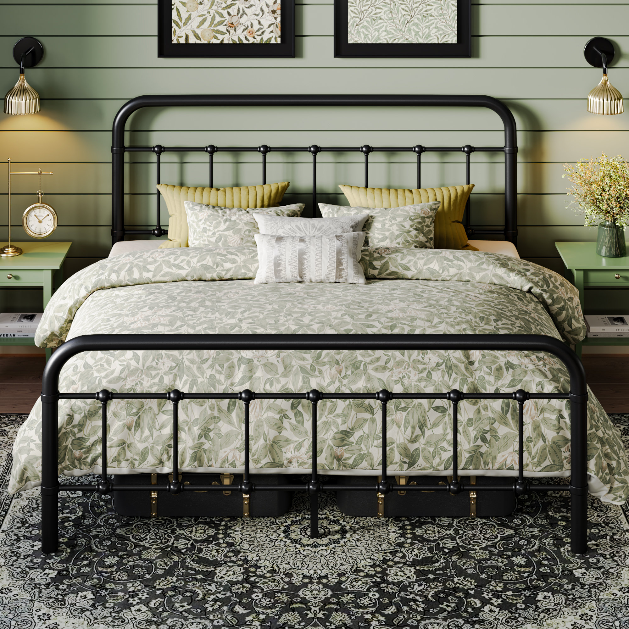 Cleston Metal Slat Bed