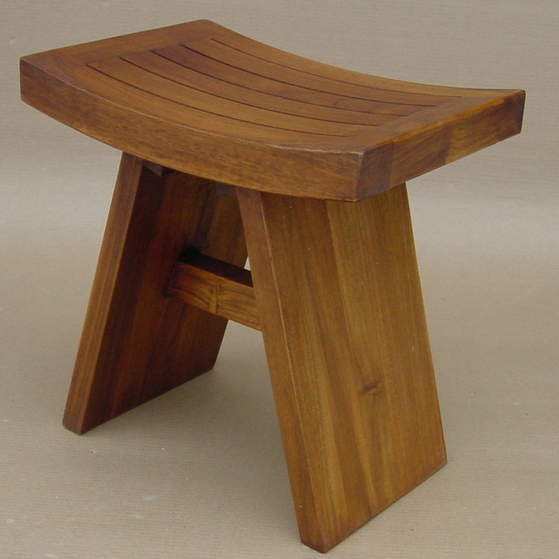 Symple Stuff Teak Wood Shower Seat & Reviews Wayfair